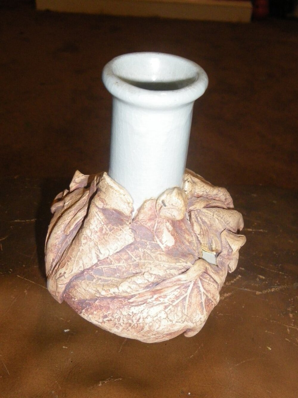 Vintage Earthenware Unique Hand Sculpted Vase
